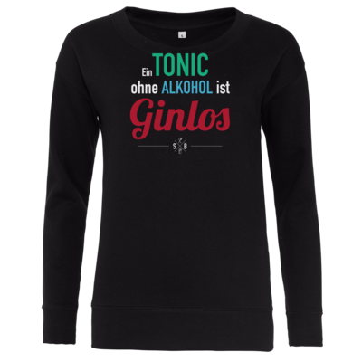 Motiv: Girlie Crew Sweatshirt - SizzleBrothers - Grillen - Gin - ginlos 2 - bestimme auf Wunsch Details wie Produkt, Grösse, Farbe und Position selbst ! Motiv: Girlie Crew Sweatshirt - SizzleBrothers - Grillen - Gin - ginlos 2