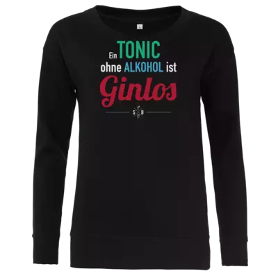 Motiv: Girlie Crew Sweatshirt - SizzleBrothers - Grillen - Gin - ginlos 2 - bestimme auf Wunsch Details wie Produkt, Grösse, Farbe und Position selbst ! Motiv: Girlie Crew Sweatshirt - SizzleBrothers - Grillen - Gin - ginlos 2
