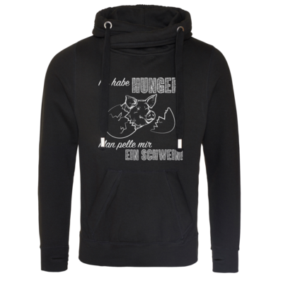 Motiv: Cross Neck Hoodie - Sizzle Brothers - Grillen - Schwein pellen - bestimme auf Wunsch Details wie Produkt, Grösse, Farbe und Position selbst ! Motiv: Cross Neck Hoodie - Sizzle Brothers - Grillen - Schwein pellen