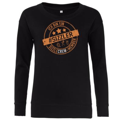 Motiv: Girlie Crew Sweatshirt - sizzler_3_dunkel - bestimme auf Wunsch Details wie Produkt, Grösse, Farbe und Position selbst ! Motiv: Girlie Crew Sweatshirt - sizzler_3_dunkel