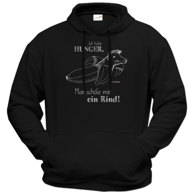 Motiv: Hoodie Premium FAIR WEAR - SizzleBrothers - Grillen - Hunger Rind schälen - bestimme auf Wunsch Details wie Produkt, Grösse, Farbe und Position selbst ! Motiv: Hoodie Premium FAIR WEAR - SizzleBrothers - Grillen - Hunger Rind schälen