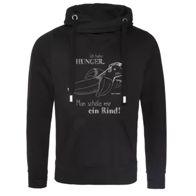 Motiv: Cross Neck Hoodie - SizzleBrothers - Grillen - Hunger Rind schälen - bestimme auf Wunsch Details wie Produkt, Grösse, Farbe und Position selbst ! Motiv: Cross Neck Hoodie - SizzleBrothers - Grillen - Hunger Rind schälen