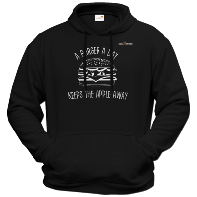 Motiv: Hoodie Premium FAIR WEAR - SizzleBrothers - Grillen - Burger Apple - bestimme auf Wunsch Details wie Produkt, Grösse, Farbe und Position selbst ! Motiv: Hoodie Premium FAIR WEAR - SizzleBrothers - Grillen - Burger Apple