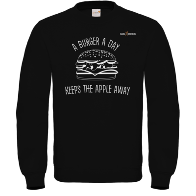Motiv: Sweatshirt FAIR WEAR - SizzleBrothers - Grillen - Burger Apple - bestimme auf Wunsch Details wie Produkt, Grösse, Farbe und Position selbst ! Motiv: Sweatshirt FAIR WEAR - SizzleBrothers - Grillen - Burger Apple