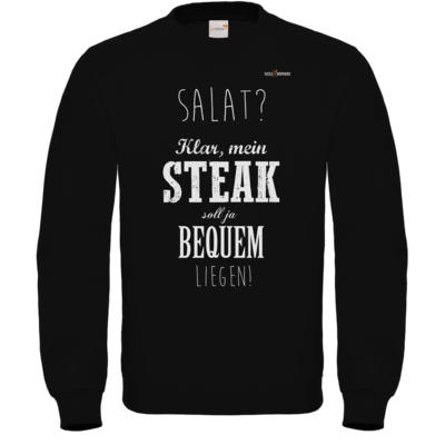 Motiv: Sweatshirt FAIR WEAR - SizzleBrothers - Grillen - Salat Steak bequem - bestimme auf Wunsch Details wie Produkt, Grösse, Farbe und Position selbst ! Motiv: Sweatshirt FAIR WEAR - SizzleBrothers - Grillen - Salat Steak bequem