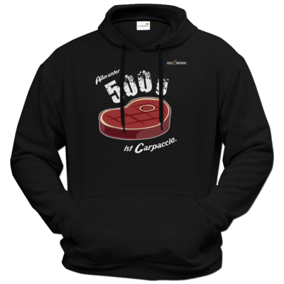 Motiv: Hoodie Premium FAIR WEAR - SizzleBrothers - Grillen - Carpaccio - bestimme auf Wunsch Details wie Produkt, Grösse, Farbe und Position selbst ! Motiv: Hoodie Premium FAIR WEAR - SizzleBrothers - Grillen - Carpaccio