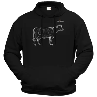 Motiv: Hoodie Premium FAIR WEAR - SizzleBrothers - Grillen - Meatmap - bestimme auf Wunsch Details wie Produkt, Grösse, Farbe und Position selbst ! Motiv: Hoodie Premium FAIR WEAR - SizzleBrothers - Grillen - Meatmap