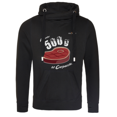 Motiv: Cross Neck Hoodie - SizzleBrothers - Grillen - Carpaccio - bestimme auf Wunsch Details wie Produkt, Grösse, Farbe und Position selbst ! Motiv: Cross Neck Hoodie - SizzleBrothers - Grillen - Carpaccio