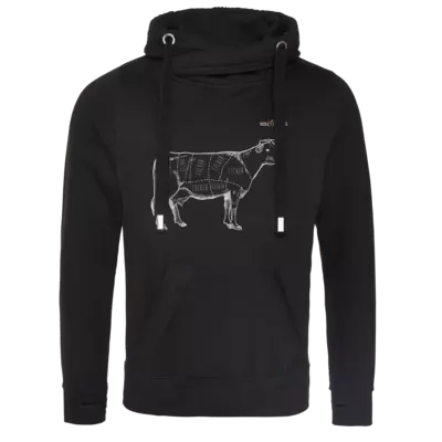Motiv: Cross Neck Hoodie - SizzleBrothers - Grillen - Meatmap - bestimme auf Wunsch Details wie Produkt, Grösse, Farbe und Position selbst ! Motiv: Cross Neck Hoodie - SizzleBrothers - Grillen - Meatmap