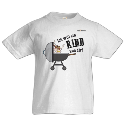 Motiv: Kids T-Shirt Premium FAIR WEAR - SizzleBrothers - Grillen - Ich will ein Rind - bestimme auf Wunsch Details wie Produkt, Grösse, Farbe und Position selbst ! Motiv: Kids T-Shirt Premium FAIR WEAR - SizzleBrothers - Grillen - Ich will ein Rind
