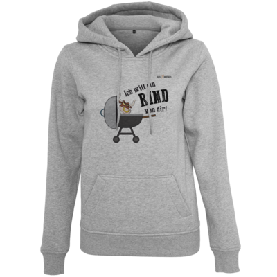 Motiv: Womens Heavy Hoody - SizzleBrothers - Grillen - Ich will ein Rind - bestimme auf Wunsch Details wie Produkt, Grösse, Farbe und Position selbst ! Motiv: Womens Heavy Hoody - SizzleBrothers - Grillen - Ich will ein Rind