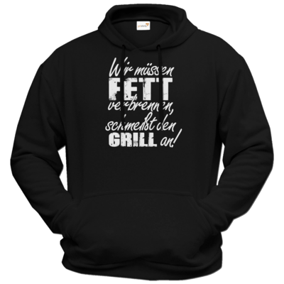Motiv: Hoodie Premium FAIR WEAR - SizzleBrothers - Grillen - Fett verbrennen - bestimme auf Wunsch Details wie Produkt, Grösse, Farbe und Position selbst ! Motiv: Hoodie Premium FAIR WEAR - SizzleBrothers - Grillen - Fett verbrennen