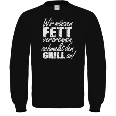 Motiv: Sweatshirt FAIR WEAR - SizzleBrothers - Grillen - Fett verbrennen - bestimme auf Wunsch Details wie Produkt, Grösse, Farbe und Position selbst ! Motiv: Sweatshirt FAIR WEAR - SizzleBrothers - Grillen - Fett verbrennen