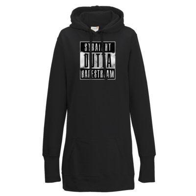 Motiv: Lady Longline Hoodie - Straight Outta Badestream - bestimme auf Wunsch Details wie Produkt, Grösse, Farbe und Position selbst ! Motiv: Lady Longline Hoodie - Straight Outta Badestream