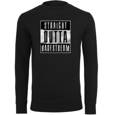 Motiv: Light Crew Sweatshirt - Straight Outta Badestream - bestimme auf Wunsch Details wie Produkt, Grösse, Farbe und Position selbst ! Motiv: Light Crew Sweatshirt - Straight Outta Badestream