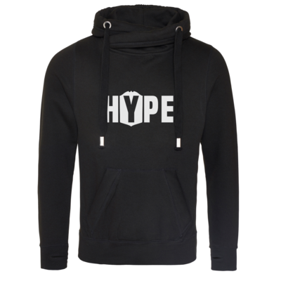 Motiv: Cross Neck Hoodie - Hype - bestimme auf Wunsch Details wie Produkt, Grösse, Farbe und Position selbst ! Motiv: Cross Neck Hoodie - Hype