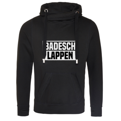 Motiv: Cross Neck Hoodie - BADESCHLAPPEN - bestimme auf Wunsch Details wie Produkt, Grösse, Farbe und Position selbst ! Motiv: Cross Neck Hoodie - BADESCHLAPPEN