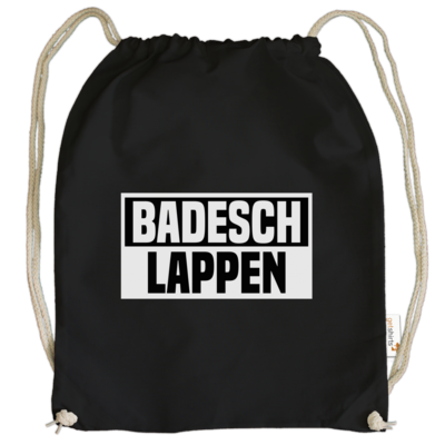 Motiv: Cotton Gymsac - BADESCHLAPPEN - bestimme auf Wunsch Details wie Produkt, Grösse, Farbe und Position selbst ! Motiv: Cotton Gymsac - BADESCHLAPPEN