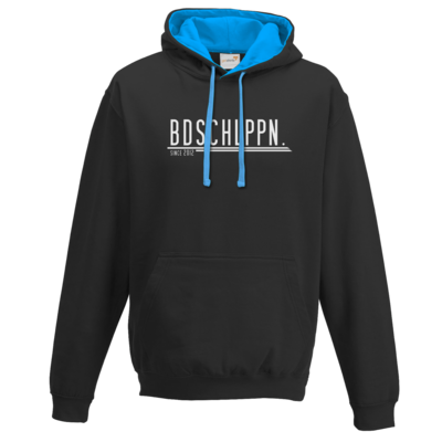 Motiv: Two-Tone Hoodie - BDSCHLPPN - bestimme auf Wunsch Details wie Produkt, Grösse, Farbe und Position selbst ! Motiv: Two-Tone Hoodie - BDSCHLPPN