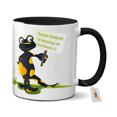 Motiv: Tasse farbig - Willi mit Schild 3