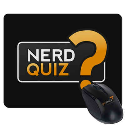 Motiv: Mousepad Textil - Nerdquiz Logo - bestimme auf Wunsch Details wie Produkt, Grösse, Farbe und Position selbst ! Motiv: Mousepad Textil - Nerdquiz Logo