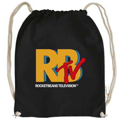 Motiv: Cotton Gymsac - MTV Style Logo - bestimme auf Wunsch Details wie Produkt, Grösse, Farbe und Position selbst ! Motiv: Cotton Gymsac - MTV Style Logo