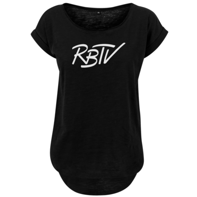Motiv: Ladies Long Slub Tee - RBTV - Oldschool Logo - bestimme auf Wunsch Details wie Produkt, Grösse, Farbe und Position selbst ! Motiv: Ladies Long Slub Tee - RBTV - Oldschool Logo