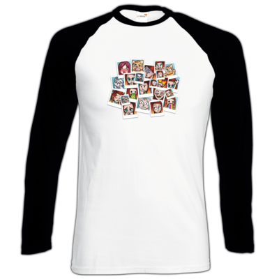 Motiv: Longsleeve Baseball T - Inzaynia - Emotes - bestimme auf Wunsch Details wie Produkt, Grösse, Farbe und Position selbst ! Motiv: Longsleeve Baseball T - Inzaynia - Emotes
