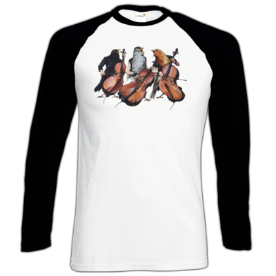 Motiv: Longsleeve Baseball T - Vogelmenschen - Akopalützika - bestimme auf Wunsch Details wie Produkt, Grösse, Farbe und Position selbst ! Motiv: Longsleeve Baseball T - Vogelmenschen - Akopalützika