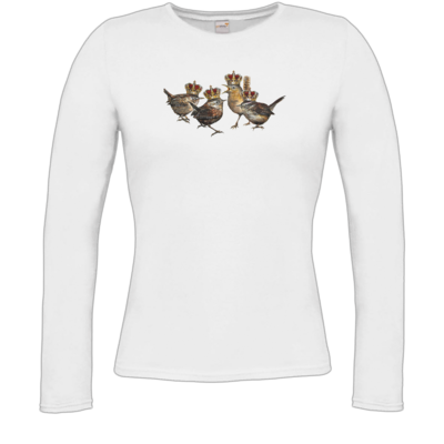 Motiv: Longsleeve Damen FAIR WEAR - Vogelmenschen - Quatuor Coronati - bestimme auf Wunsch Details wie Produkt, Grösse, Farbe und Position selbst ! Motiv: Longsleeve Damen FAIR WEAR - Vogelmenschen - Quatuor Coronati