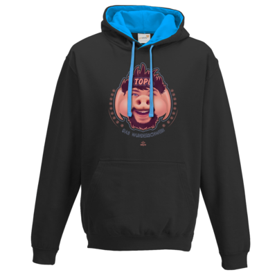 Motiv: Two-Tone Hoodie - TOPI Wunderschwein - bestimme auf Wunsch Details wie Produkt, Grösse, Farbe und Position selbst ! Motiv: Two-Tone Hoodie - TOPI Wunderschwein