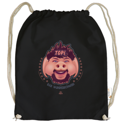 Motiv: Cotton Gymsac - TOPI Wunderschwein - bestimme auf Wunsch Details wie Produkt, Grösse, Farbe und Position selbst ! Motiv: Cotton Gymsac - TOPI Wunderschwein