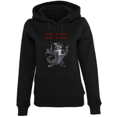 Motiv: Womens Heavy Hoody - Ulisses - Ohne Mampf kein Kampf - bestimme auf Wunsch Details wie Produkt, Grösse, Farbe und Position selbst ! Motiv: Womens Heavy Hoody - Ulisses - Ohne Mampf kein Kampf