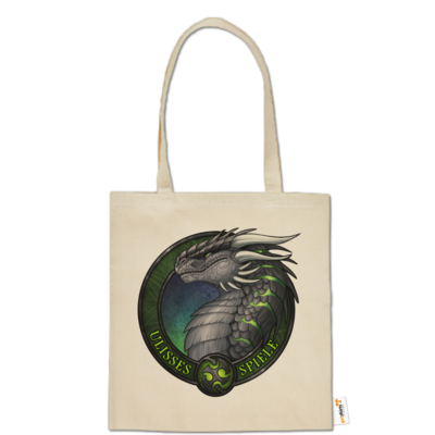 Motiv: Baumwolltasche - Ulisses - Logo Ulisses-Spiele - bestimme auf Wunsch Details wie Produkt, Grösse, Farbe und Position selbst ! Motiv: Baumwolltasche - Ulisses - Logo Ulisses-Spiele