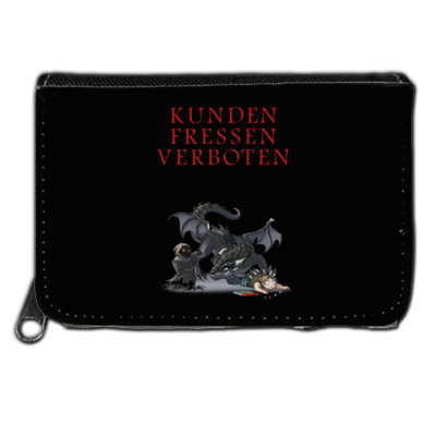 Motiv: Geldboerse - Ulisses - Kunden fressen verboten - bestimme auf Wunsch Details wie Produkt, Grösse, Farbe und Position selbst ! Motiv: Geldboerse - Ulisses - Kunden fressen verboten