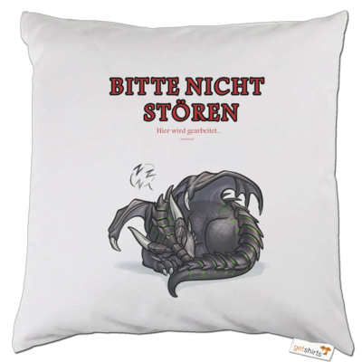 Motiv: Kissen - Ulisses - Bitte nicht stören - bestimme auf Wunsch Details wie Produkt, Grösse, Farbe und Position selbst ! Motiv: Kissen - Ulisses - Bitte nicht stören