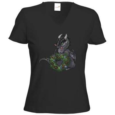 Motiv: T-Shirts Damen V-Neck FAIR WEAR - Ulisses - Chibi - Weihnachtsmotiv 2 - bestimme auf Wunsch Details wie Produkt, Grösse, Farbe und Position selbst ! Motiv: T-Shirts Damen V-Neck FAIR WEAR - Ulisses - Chibi - Weihnachtsmotiv 2