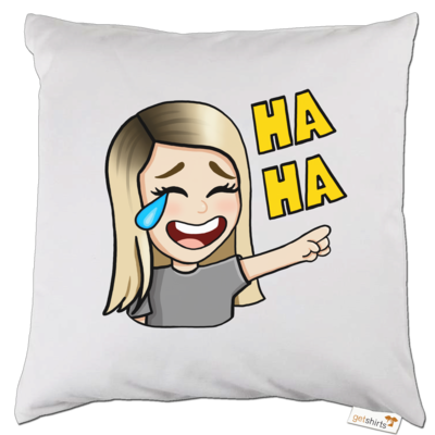 Motiv: Kissen - Rhoxy - Haha - bestimme auf Wunsch Details wie Produkt, Grösse, Farbe und Position selbst ! Motiv: Kissen - Rhoxy - Haha