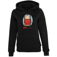 Motiv: Womens Heavy Hoody - ULF der faule Hund - bestimme auf Wunsch Details wie Produkt, Grösse, Farbe und Position selbst ! Motiv: Womens Heavy Hoody - ULF der faule Hund