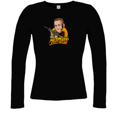 Motiv: Longsleeve Damen FAIR WEAR - Macho - Shots Fired - bestimme auf Wunsch Details wie Produkt, Grösse, Farbe und Position selbst ! Motiv: Longsleeve Damen FAIR WEAR - Macho - Shots Fired