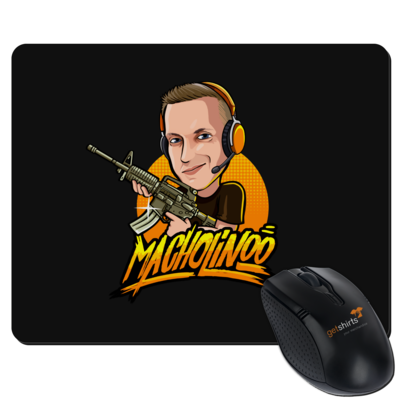 Motiv: Mousepad Textil - Macho - Shots Fired - bestimme auf Wunsch Details wie Produkt, Grösse, Farbe und Position selbst ! Motiv: Mousepad Textil - Macho - Shots Fired
