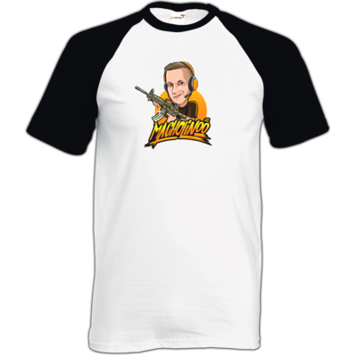 Motiv: TShirt Baseball - Macho - Shots Fired - bestimme auf Wunsch Details wie Produkt, Grösse, Farbe und Position selbst ! Motiv: TShirt Baseball - Macho - Shots Fired
