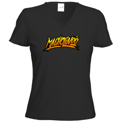 Motiv: T-Shirt Damen V-Neck Classic - Macho - Tag - bestimme auf Wunsch Details wie Produkt, Grösse, Farbe und Position selbst ! Motiv: T-Shirt Damen V-Neck Classic - Macho - Tag