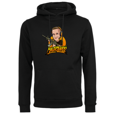 Motiv: Heavy Hoodie - Macho - Shots Fired - bestimme auf Wunsch Details wie Produkt, Grösse, Farbe und Position selbst ! Motiv: Heavy Hoodie - Macho - Shots Fired