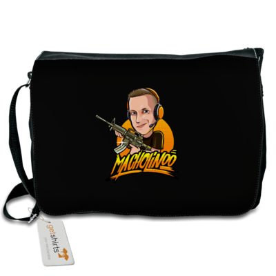 Motiv: Schultertasche - Macho - Shots Fired - bestimme auf Wunsch Details wie Produkt, Grösse, Farbe und Position selbst ! Motiv: Schultertasche - Macho - Shots Fired