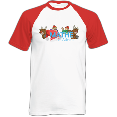 Motiv: Baseball-T FAIR WEAR - Logo mit Wichteln und Rentieren - bestimme auf Wunsch Details wie Produkt, Grösse, Farbe und Position selbst ! Motiv: Baseball-T FAIR WEAR - Logo mit Wichteln und Rentieren