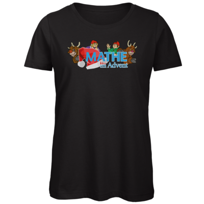 Motiv: Organic Lady T-Shirt - Logo mit Wichteln und Rentieren - bestimme auf Wunsch Details wie Produkt, Grösse, Farbe und Position selbst ! Motiv: Organic Lady T-Shirt - Logo mit Wichteln und Rentieren