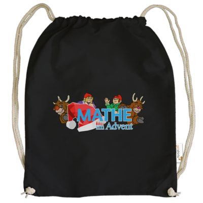 Motiv: Cotton Gymsac - Logo mit Wichteln und Rentieren - bestimme auf Wunsch Details wie Produkt, Grösse, Farbe und Position selbst ! Motiv: Cotton Gymsac - Logo mit Wichteln und Rentieren