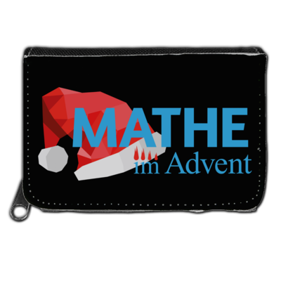 Motiv: Geldboerse - Mathe im Advent Logo - bestimme auf Wunsch Details wie Produkt, Grösse, Farbe und Position selbst ! Motiv: Geldboerse - Mathe im Advent Logo