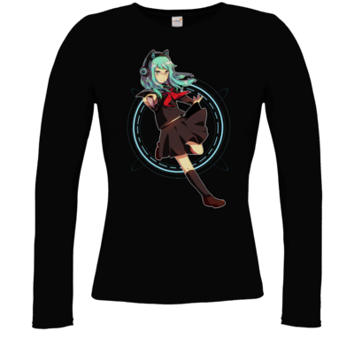 Motiv: Longsleeve Damen FAIR WEAR - Modus Yandere - bestimme auf Wunsch Details wie Produkt, Grösse, Farbe und Position selbst ! Motiv: Longsleeve Damen FAIR WEAR - Modus Yandere